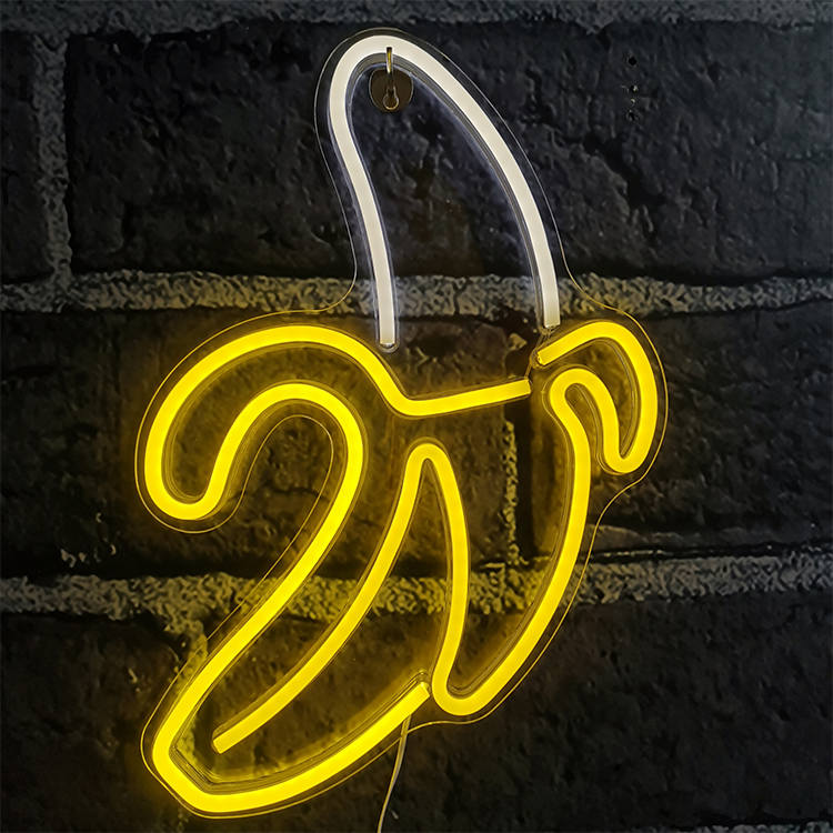 Uždaras baras naktinis klubas „Newish“ didmeninė prekyba pasirinkto dizaino akrilo vaisių dekoratyvinis stalo stalo stendas „Led Neon Light Signage“ alaus akcijos „Led Neon Sign“