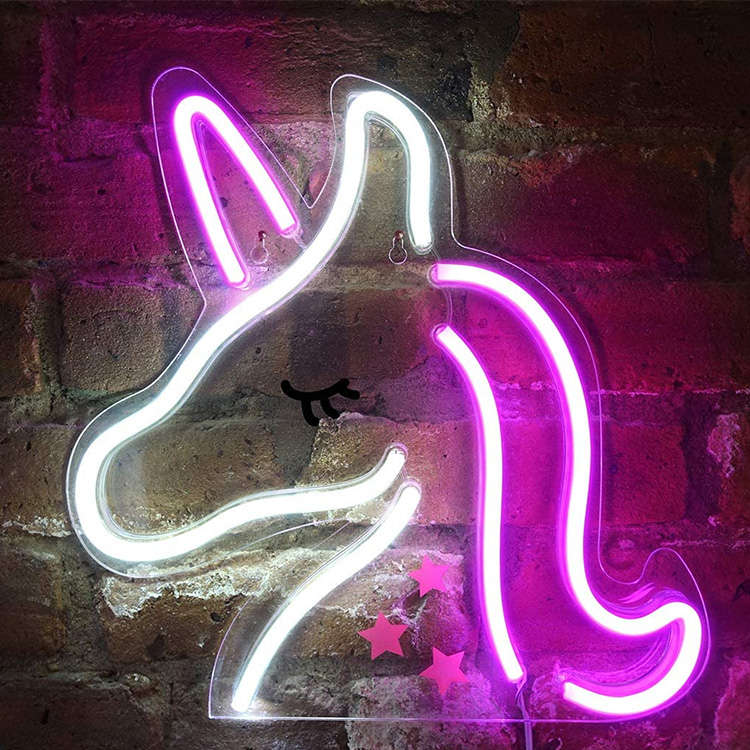 My Little Pony Acrylic Signage Led Neon Lights Art Sign Lights Bedroom Decoration Hanging Desk Led Neon Lamp Light for Baby Girl Gifts
