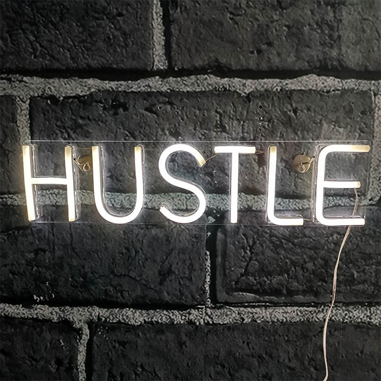 Goodvibes HustleSigns Vibes ຄໍາທີ່ດີ Neon Lights LED Neon Lights ສິລະປະກໍາແພງໄຟ USB ອອກແບບສໍາລັບອອກແບບຫ້ອງກໍາແພງຫ້ອງນອນເດັກນ້ອຍ